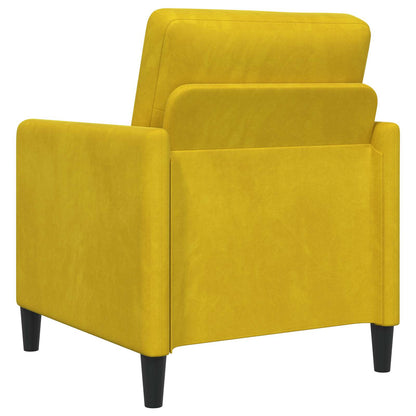 Bankenset met opbergruimte 2 st Geel Polyester