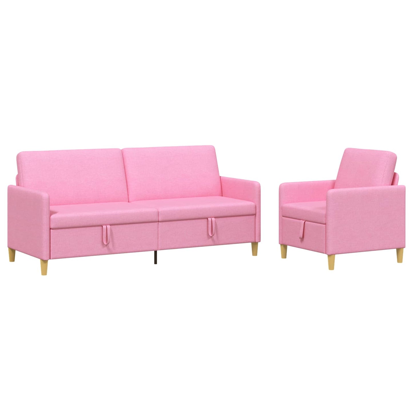 Bankenset met opbergruimte 2 pcs Roze Polyester