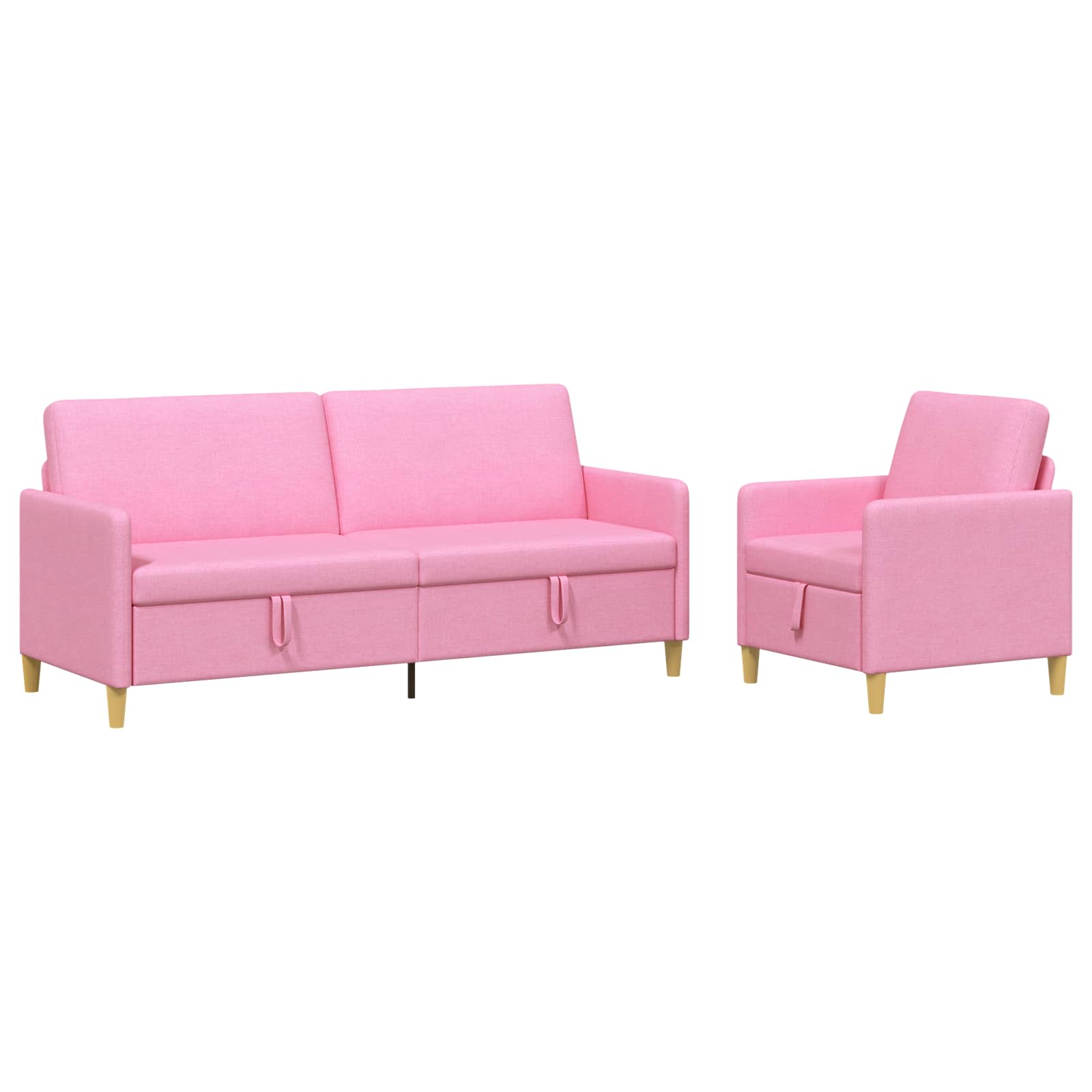 Bankenset met opbergruimte 2 pcs Roze Polyester