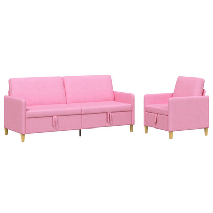 Bankenset met opbergruimte 2 pcs Roze Polyester