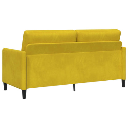 Bankenset met opbergruimte 2 st Geel Polyester