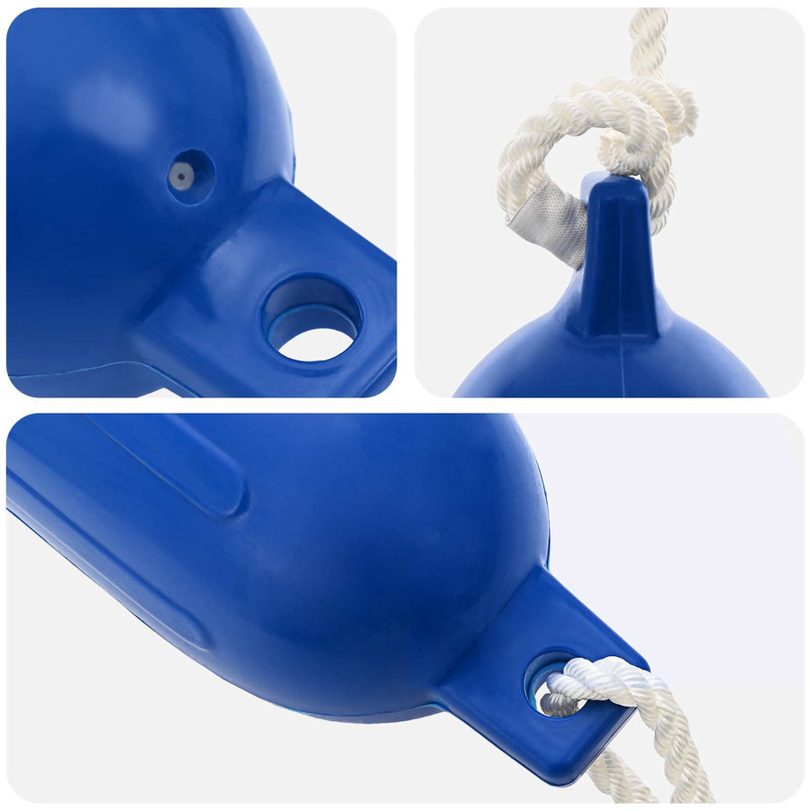 Boot fenders 2 st Ø 11 x 40 cm Blauw PVC