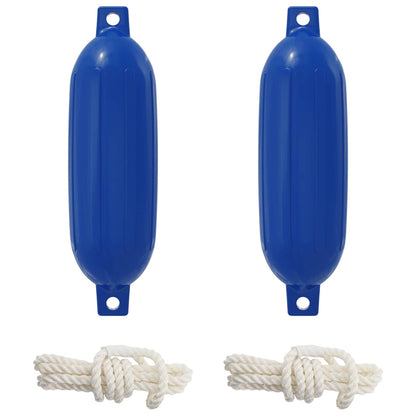 Boot fenders 2 st Ø 11 x 40 cm Blauw PVC