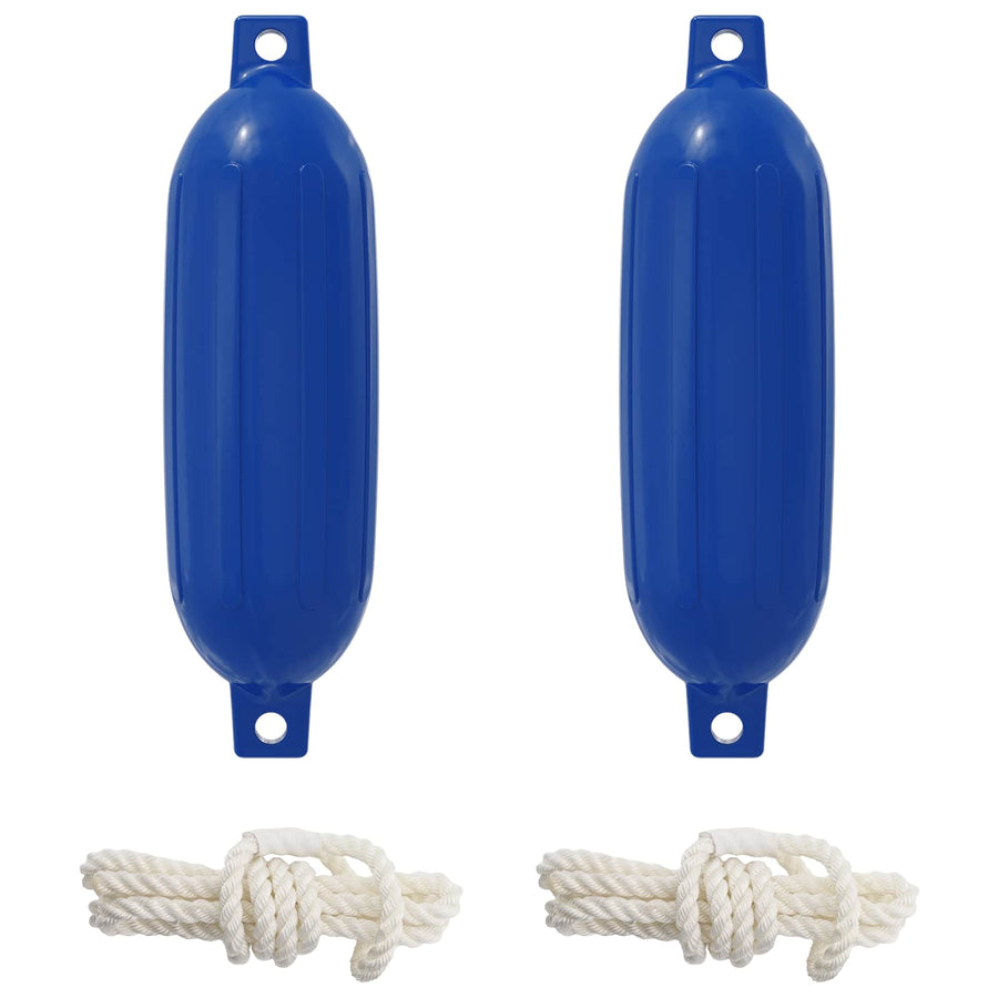 Boot fenders 2 st Ø 14 x 50 cm Blauw PVC