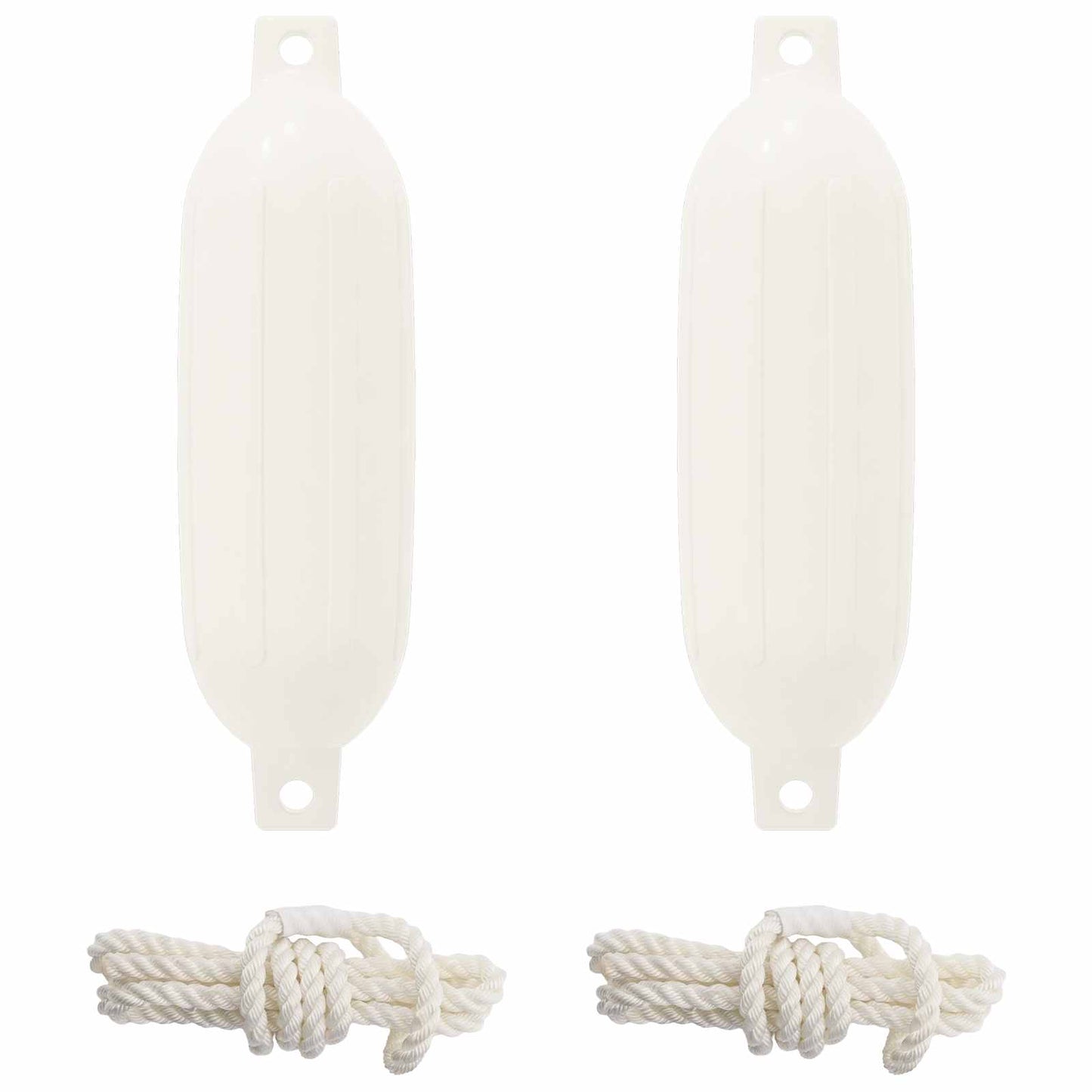 Boot fenders 2 st Ø 11 x 40 cm Wit PVC
