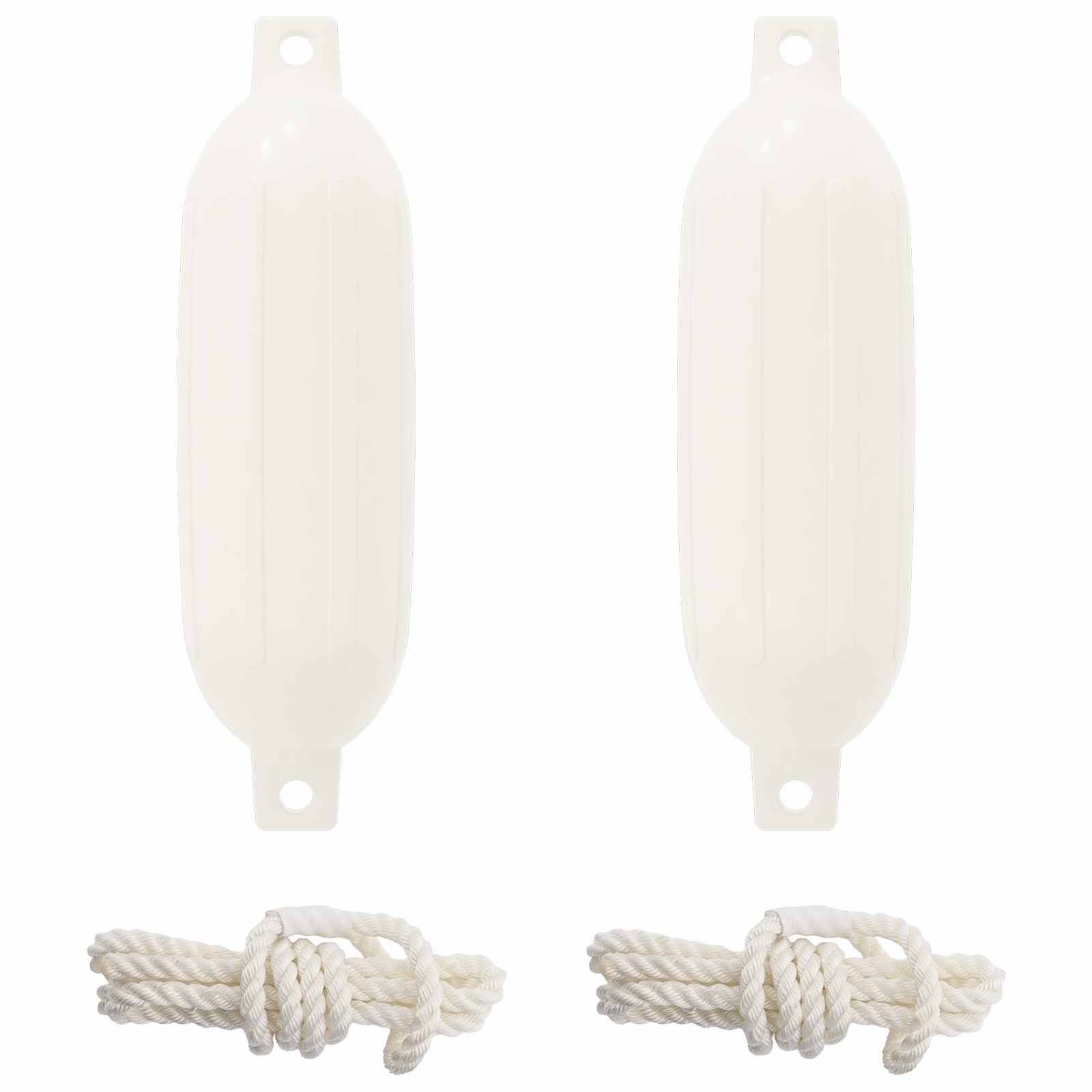 Boot fenders 2 st Ø 11 x 40 cm Wit PVC