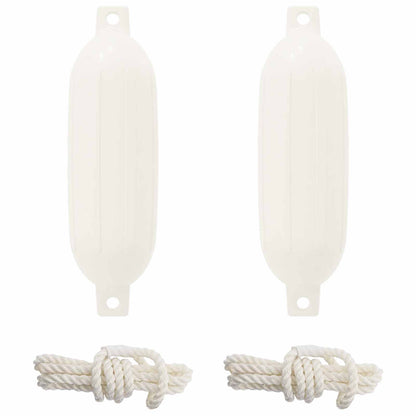 Boot fenders 2 st Ø 11 x 40 cm Wit PVC