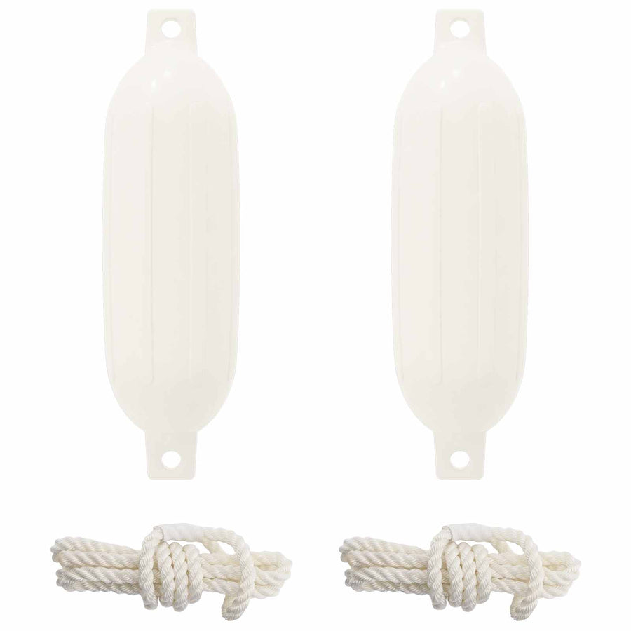 Boot fenders 2 st Ø 11 x 40 cm Wit PVC