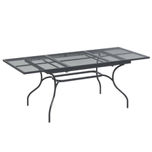 Uiterbreidbare Mesh Eettafel Antracietkleurig 212 x 90 x 76 cm