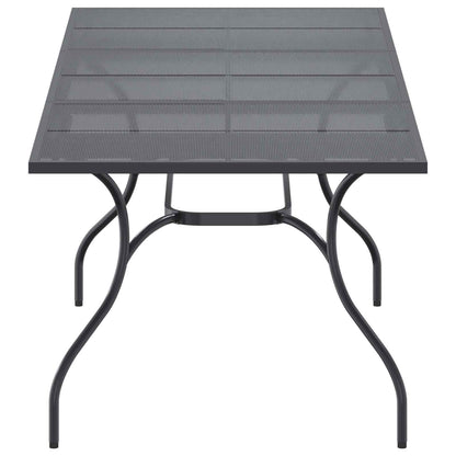 Uiterbreidbare Mesh Eettafel Antracietkleurig 212 x 90 x 76 cm