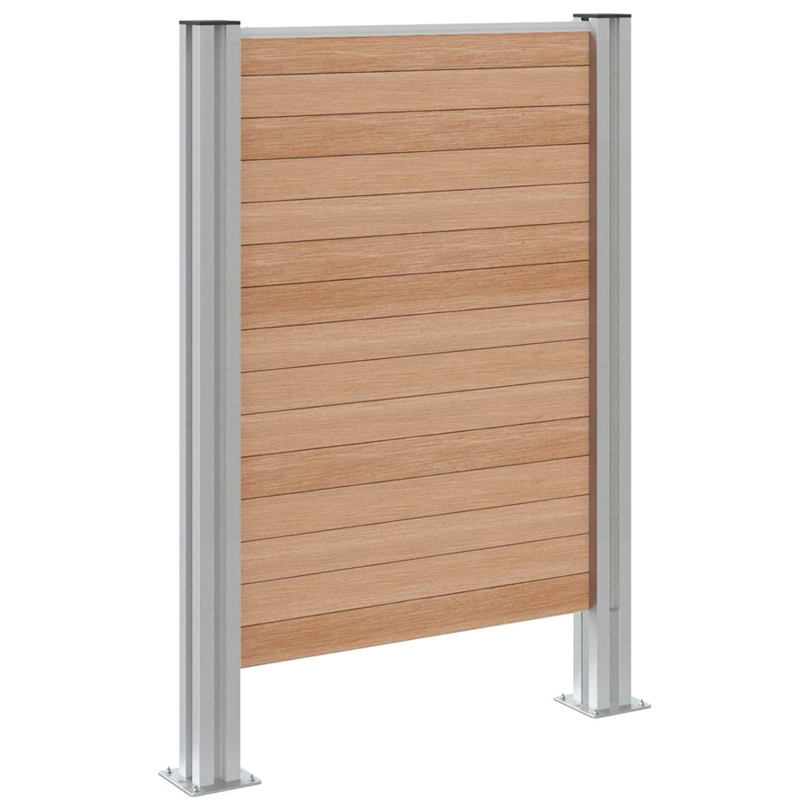 Afvalbak Schutting Bruin 85 x 12 x 115 cm Aluminium en WPC