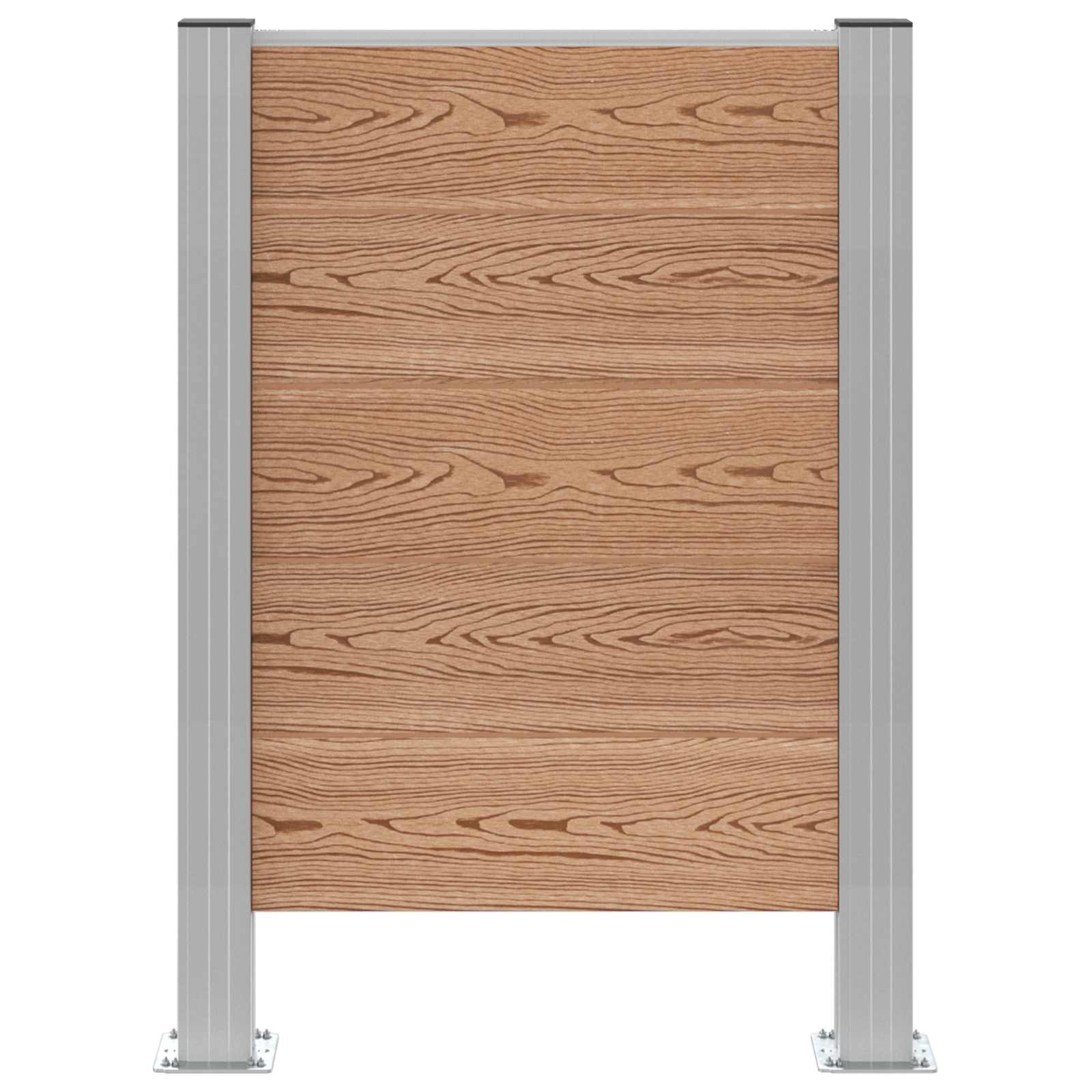 Afvalbak Schutting Bruin 85 x 12 x 115 cm Aluminium en WPC