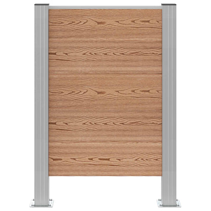 Afvalbak Schutting Bruin 85 x 12 x 115 cm Aluminium en WPC