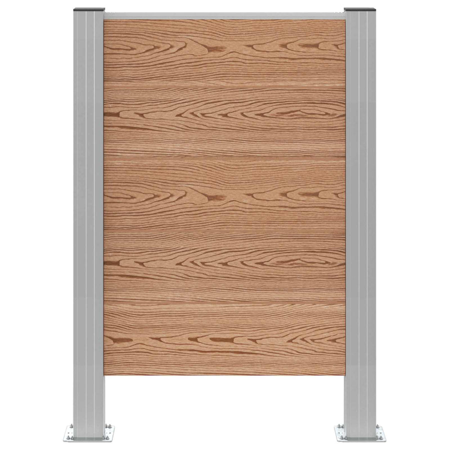 Afvalbak Schutting Bruin 85 x 12 x 115 cm Aluminium en WPC