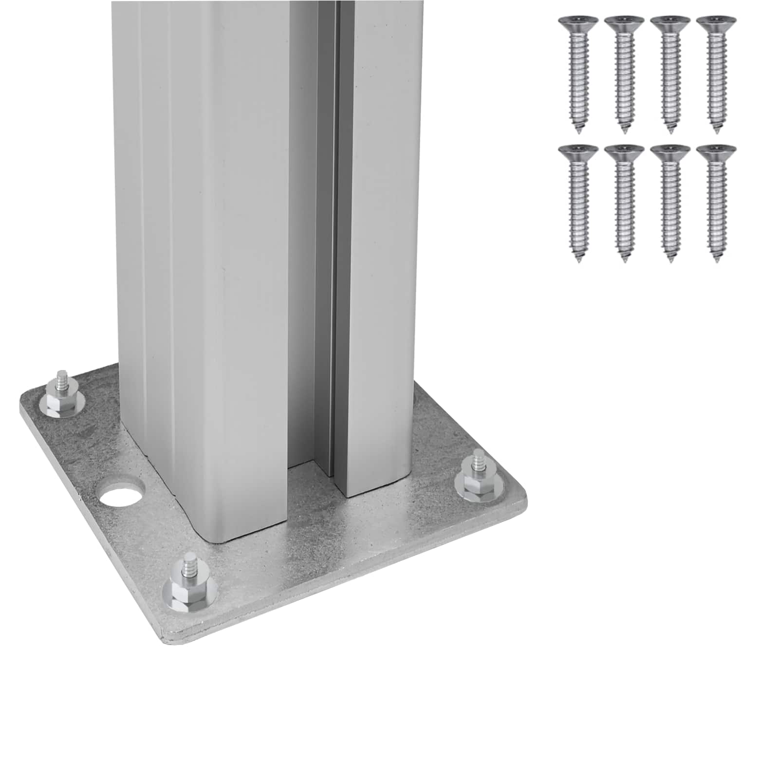 Afvalbak Schutting Grijs 85 x 12 x 115 cm Aluminium en WPC