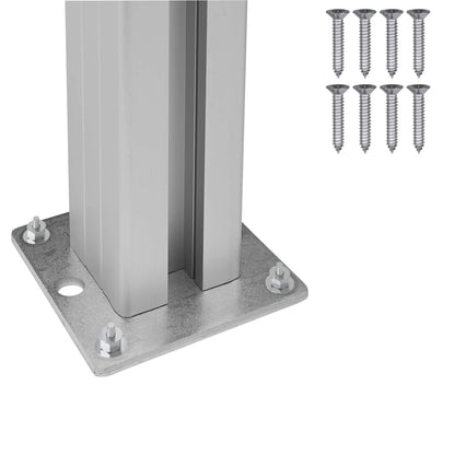 Afvalbak Schutting Grijs 85 x 12 x 115 cm Aluminium en WPC