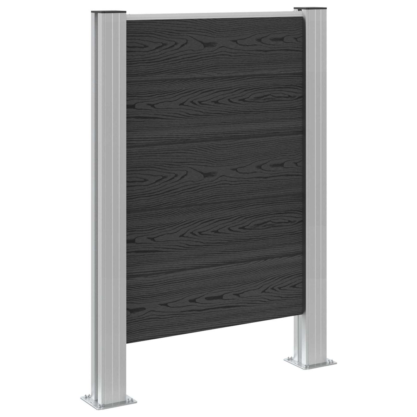Afvalbak Schutting Grijs 85 x 12 x 115 cm Aluminium en WPC