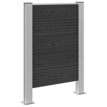 Afvalbak Schutting Grijs 85 x 12 x 115 cm Aluminium en WPC