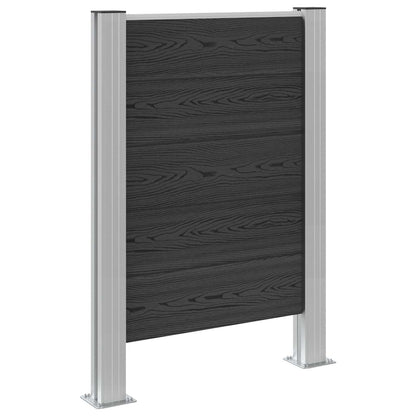Afvalbak Schutting Grijs 85 x 12 x 115 cm Aluminium en WPC