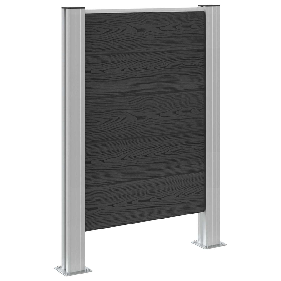 Afvalbak Schutting Grijs 85 x 12 x 115 cm Aluminium en WPC