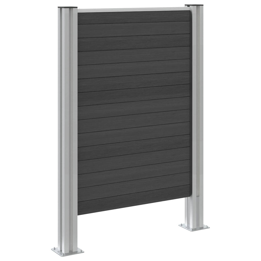 Afvalbak Schutting Grijs 85 x 12 x 115 cm Aluminium en WPC