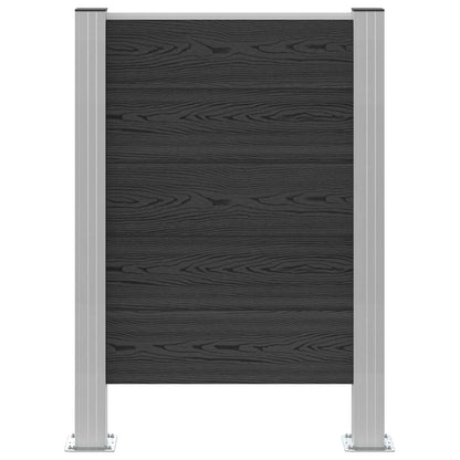 Afvalbak Schutting Grijs 85 x 12 x 115 cm Aluminium en WPC