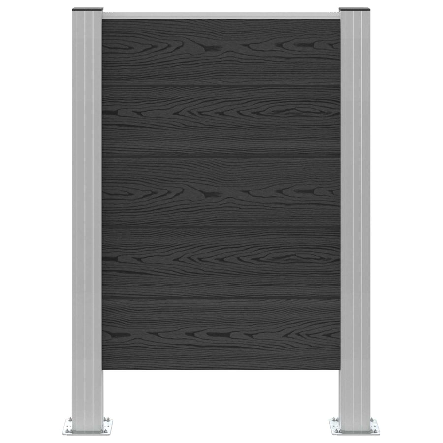 Afvalbak Schutting Grijs 85 x 12 x 115 cm Aluminium en WPC