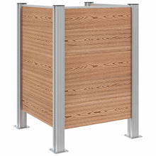 Afvalcontainer ombouw Bruin 85 x 85 x 115 cm Aluminium en WPC
