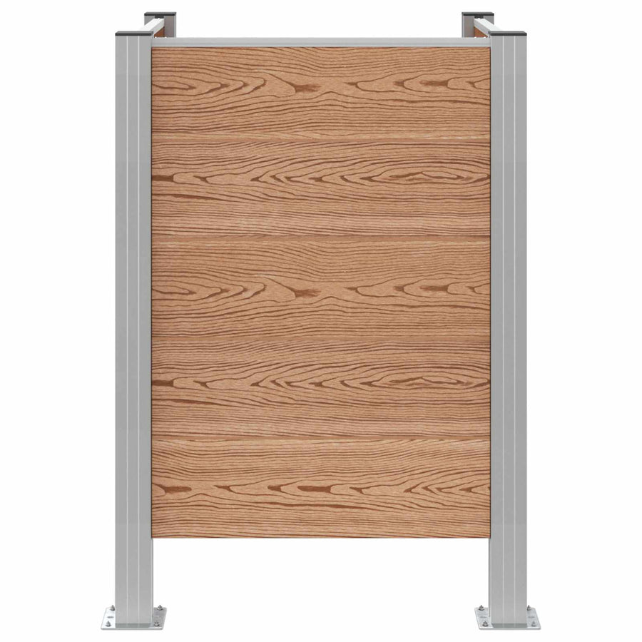 Afvalcontainer ombouw Bruin 85 x 85 x 115 cm Aluminium en WPC