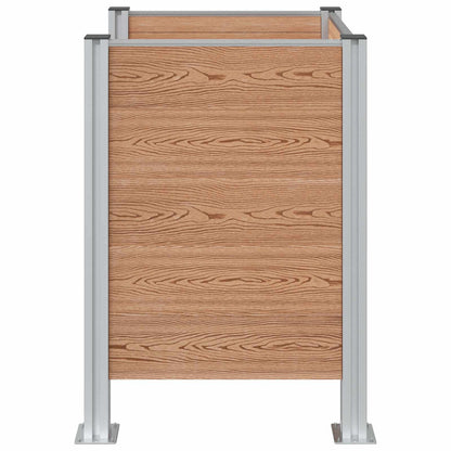 Afvalcontainer ombouw Bruin 85 x 85 x 115 cm Aluminium en WPC