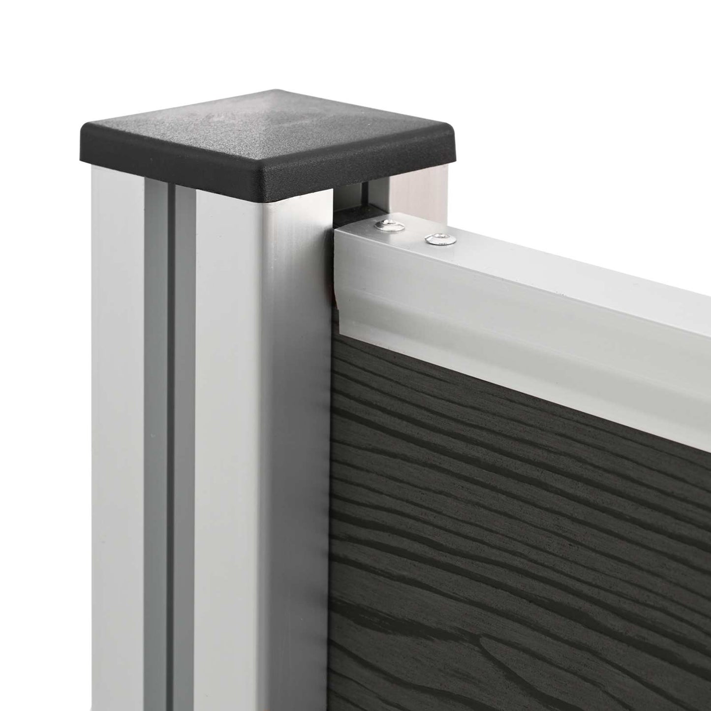 Afvalbak Schutting Grijs 85 x 85 x 115 cm Aluminium en WPC