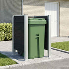 Afvalbak schutting 85x85x115 cm aluminium WPC grijs