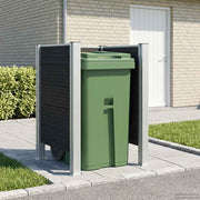 Afvalbak schutting 85x85x115 cm aluminium WPC grijs