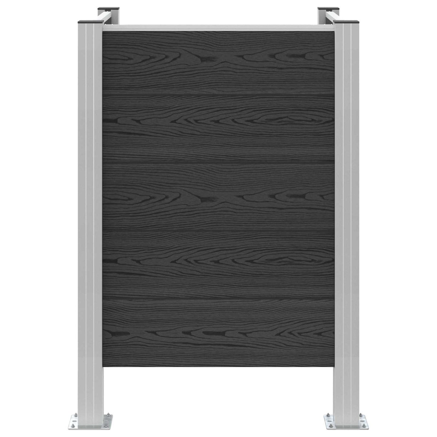 Afvalbak Schutting Grijs 85 x 85 x 115 cm Aluminium en WPC