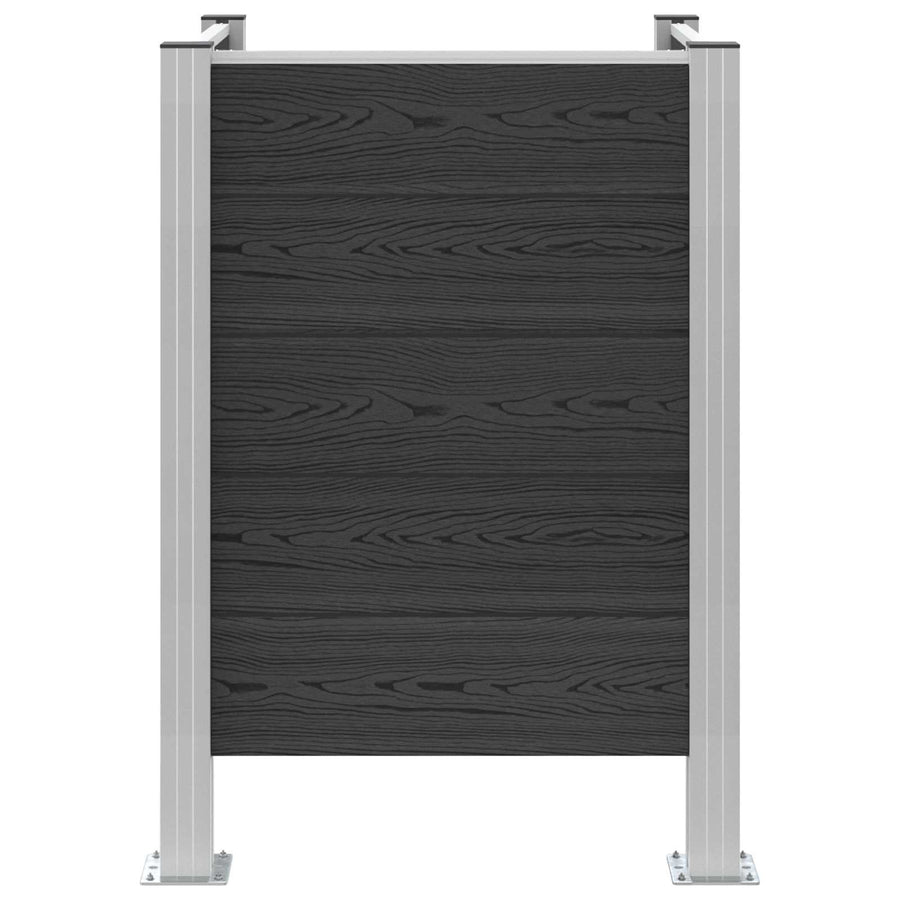 Afvalbak Schutting Grijs 85 x 85 x 115 cm Aluminium en WPC