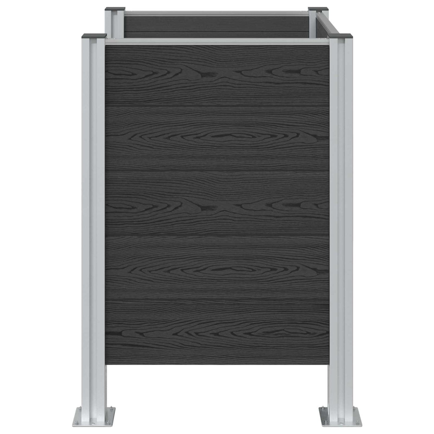 Afvalbak Schutting Grijs 85 x 85 x 115 cm Aluminium en WPC