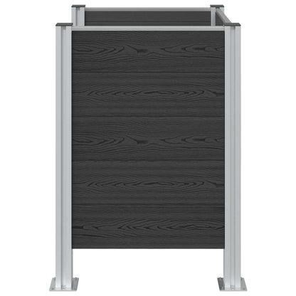 Afvalbak Schutting Grijs 85 x 85 x 115 cm Aluminium en WPC