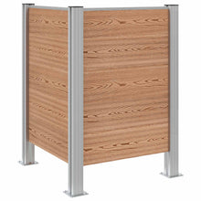 Afvalbak Schutting Bruin 85 x 85 x 115 cm Aluminium en WPC