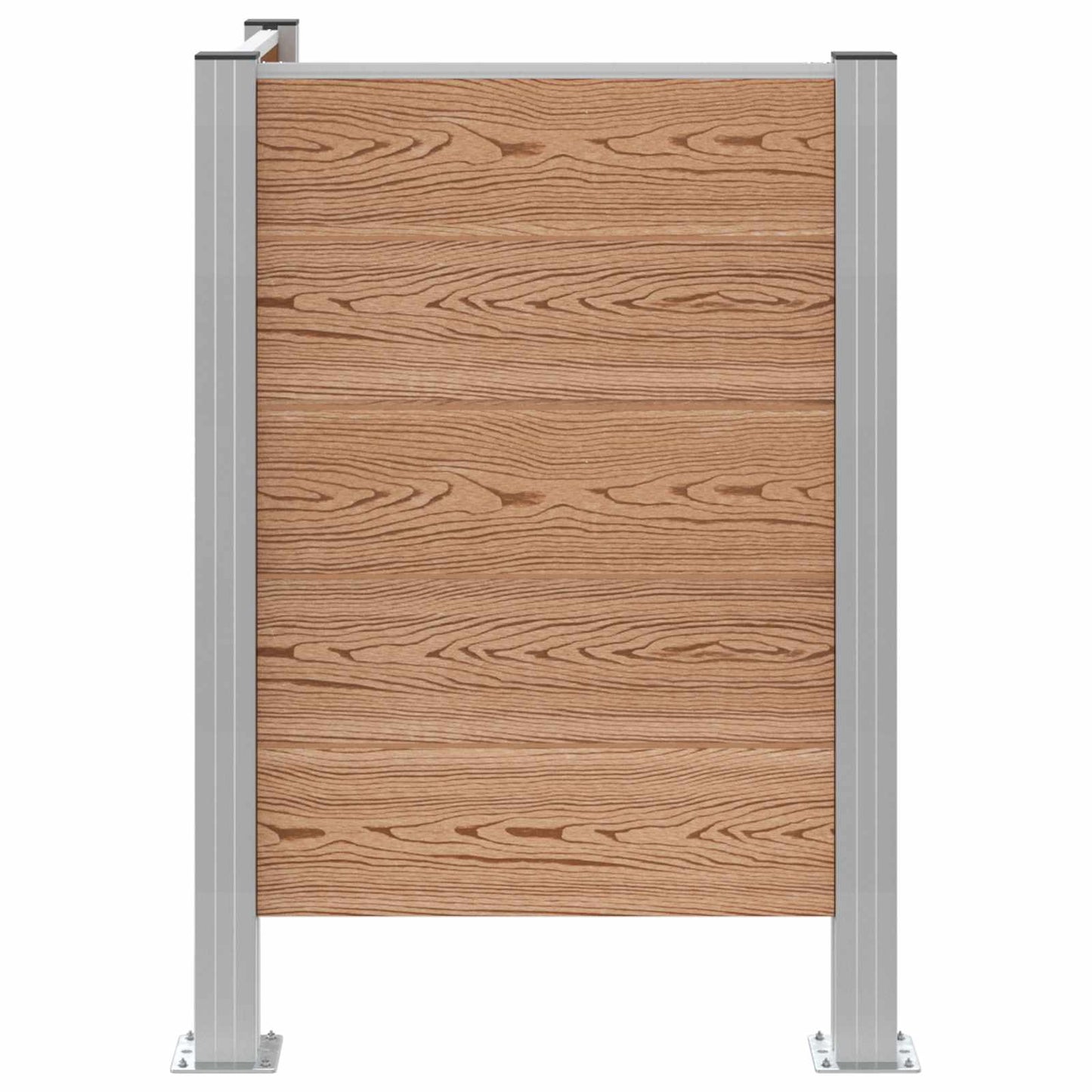 Afvalbak Schutting Bruin 85 x 85 x 115 cm Aluminium en WPC