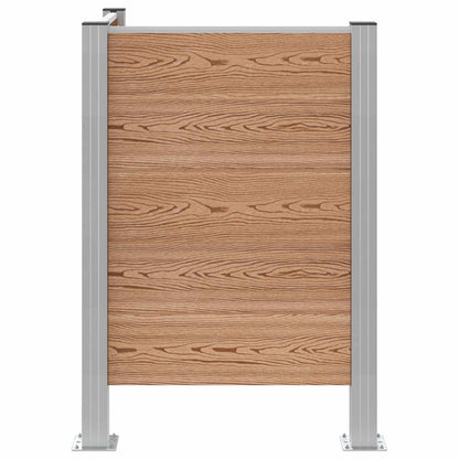 Afvalbak Schutting Bruin 85 x 85 x 115 cm Aluminium en WPC