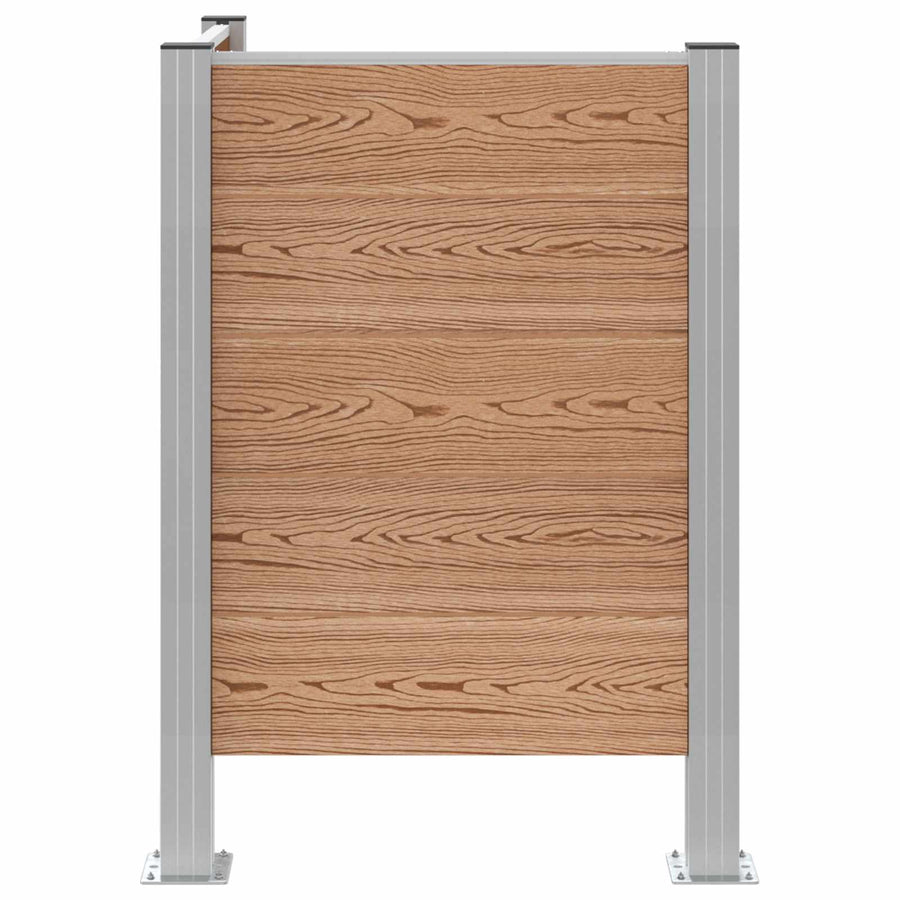 Afvalbak Schutting Bruin 85 x 85 x 115 cm Aluminium en WPC