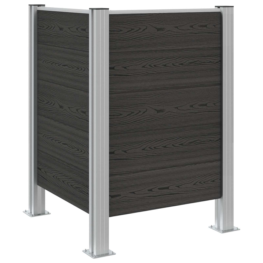 Afvalbak Schutting Grijs 85 x 85 x 115 cm Aluminium en WPC