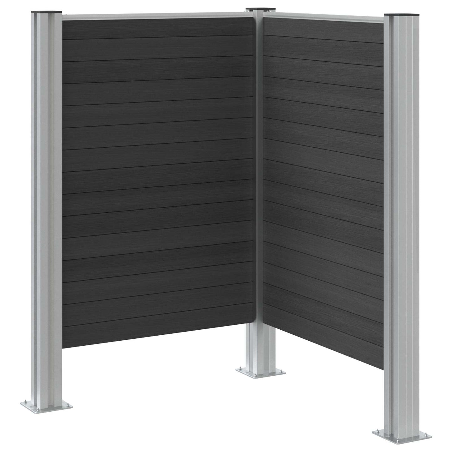 Afvalbak Schutting Grijs 85 x 85 x 115 cm Aluminium en WPC
