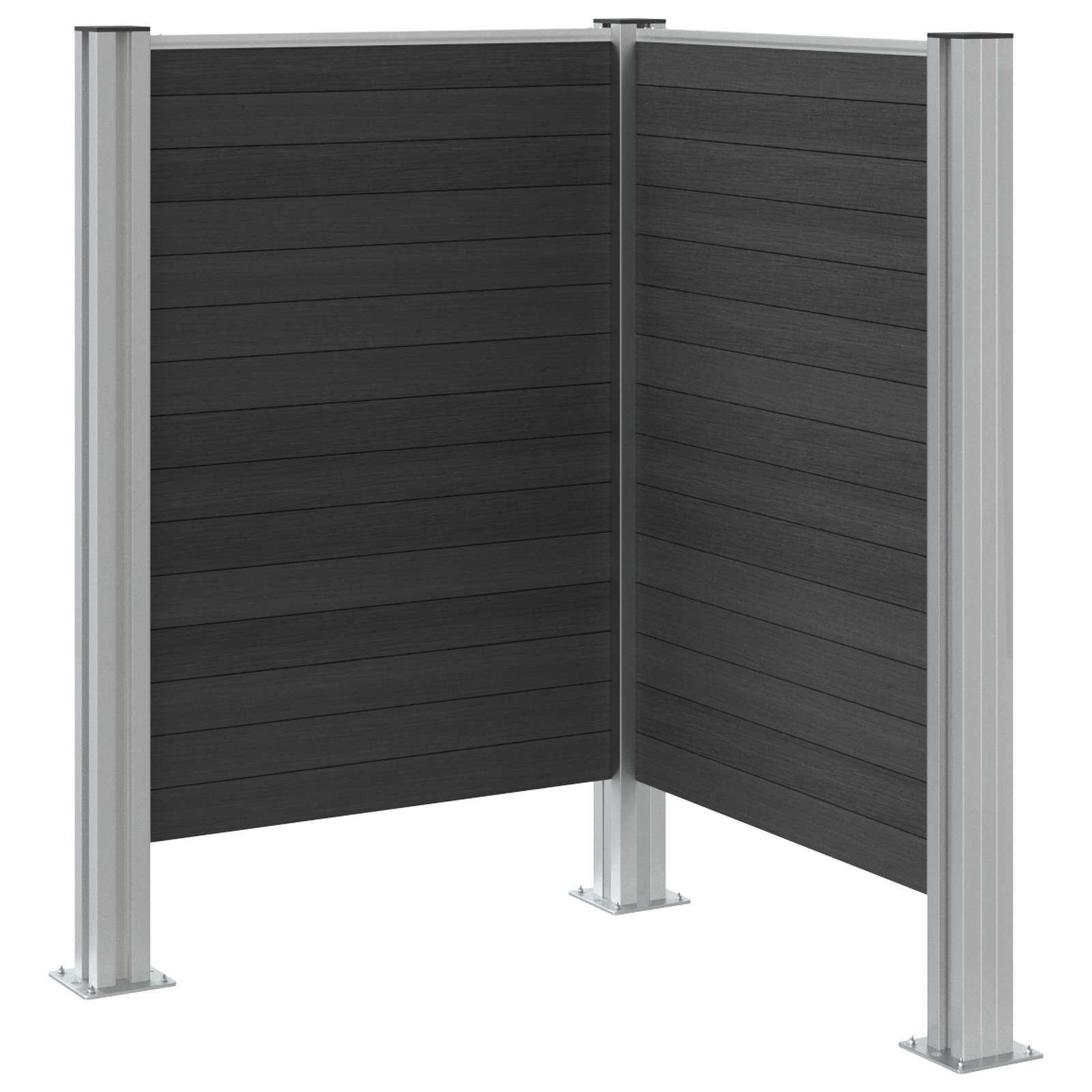 Afvalbak Schutting Grijs 85 x 85 x 115 cm Aluminium en WPC