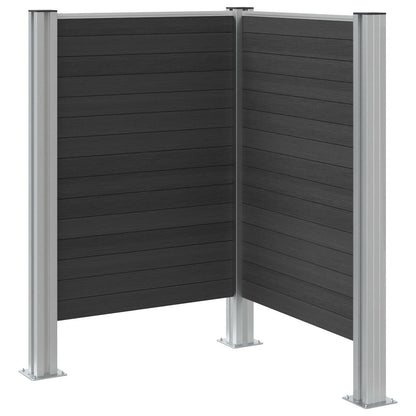 Afvalbak Schutting Grijs 85 x 85 x 115 cm Aluminium en WPC