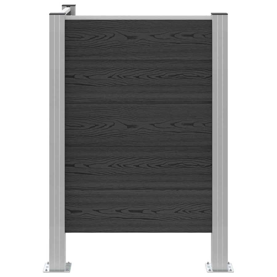 Afvalbak Schutting Grijs 85 x 85 x 115 cm Aluminium en WPC