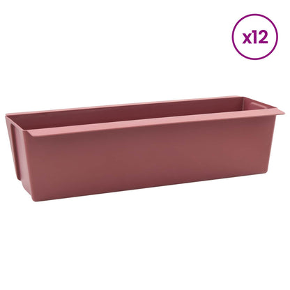 Bloembakken voor Euro-pallets 12 pcs Bruin 36,5 x 14 x 9,5 cm