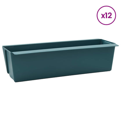 Bloembakken voor Euro-pallets 12 pcs Groen 36 x 13,5 x 9,5 cm