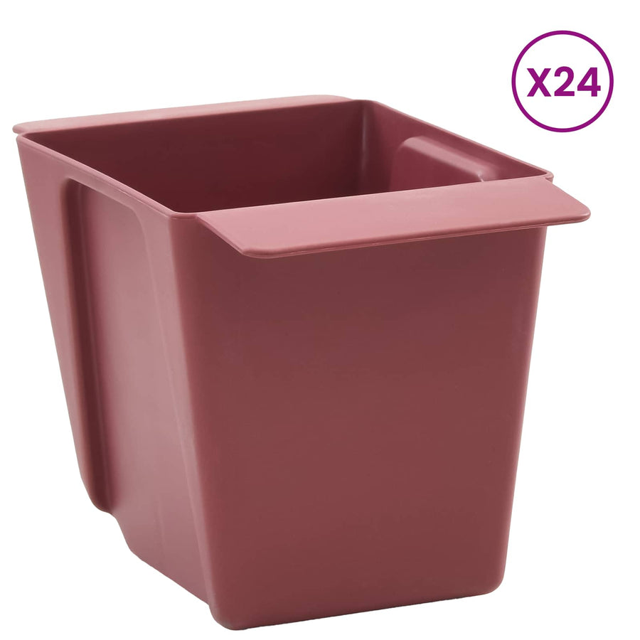 Bloembakken voor Euro-pallets 24 pcs Bruin 13,5 x 9 x 9,5 cm