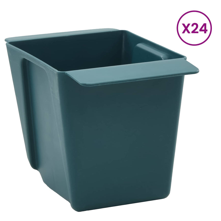 Bloembakken voor Euro-pallets 24 pcs Groen 13,5 x 9 x 9,5 cm